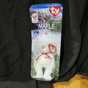TY MAPLE the BEAR MINI BEANIE BABY